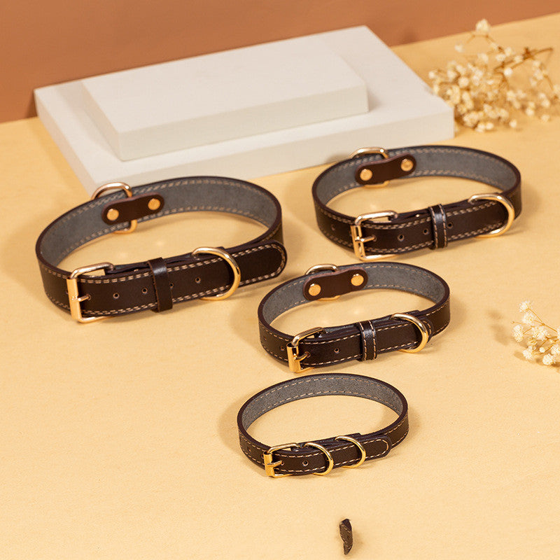 Sleek Leather Dog Collar