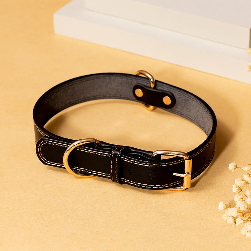 Sleek Leather Dog Collar