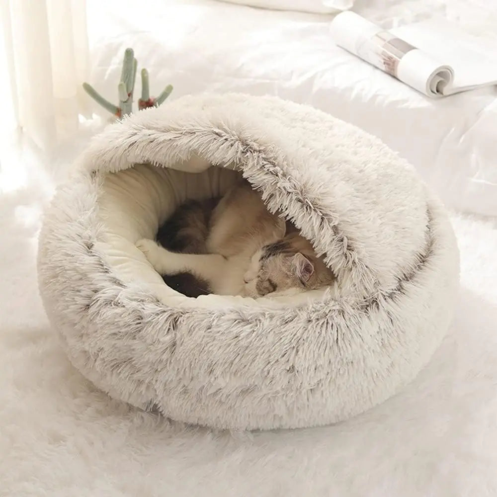 Soft Plush Pet Bed with Cover for Small Dogs and Cats